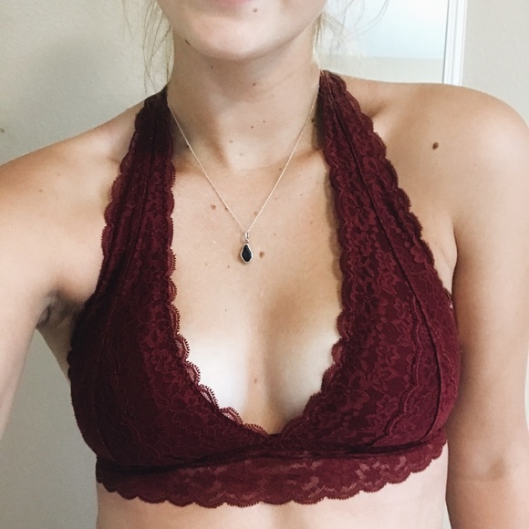 Hollister Other - Hollister Lace Halter Bralett with Removable Pads